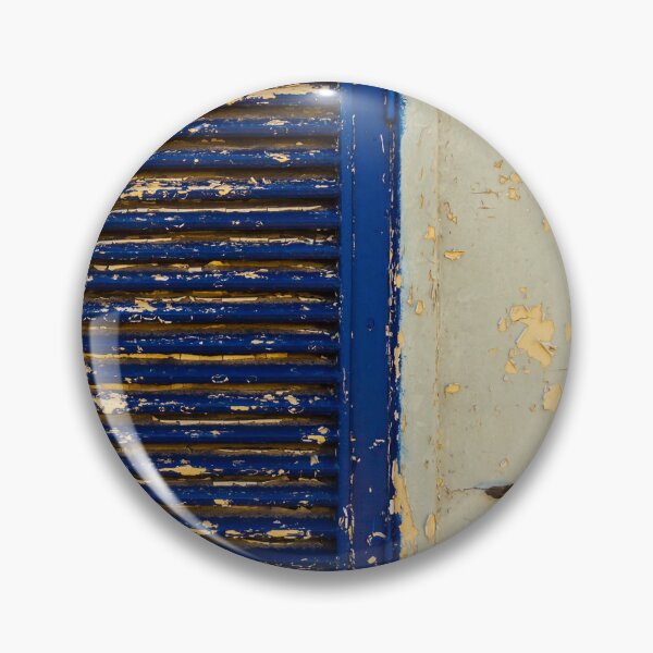 Item preview, Weathered Blue Shutter With Peeling Paint on Old Cracked Plaster Wall Texture designed and sold by Nmallia.