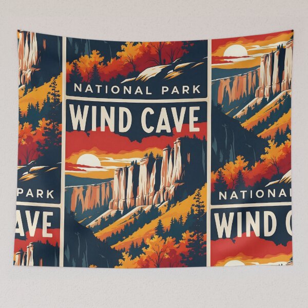 Item preview, Wind Cave National Park Autumn USA Vintage Travel Tourism designed and sold by TravelersGems.