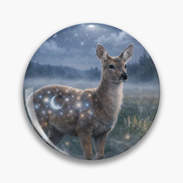 Item preview, Moonlit Roe Deer – Spirit of the Meadow designed and sold by ANNART1602.