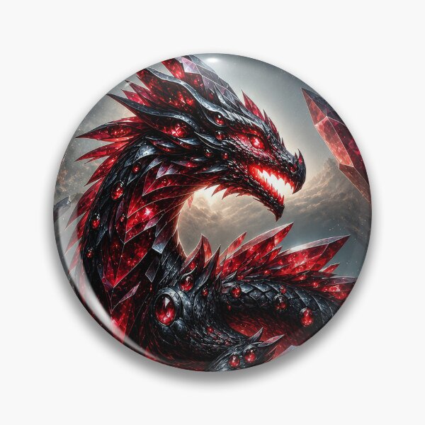 Item preview, Ruby Crystal Dragon – Dark Fantasy Crystal Dragon Design designed and sold by DrakariArt.