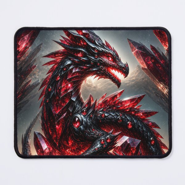 Item preview, Ruby Crystal Dragon – Dark Fantasy Crystal Dragon Design designed and sold by DrakariArt.