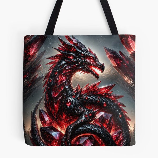 Item preview, Ruby Crystal Dragon – Dark Fantasy Crystal Dragon Design designed and sold by DrakariArt.
