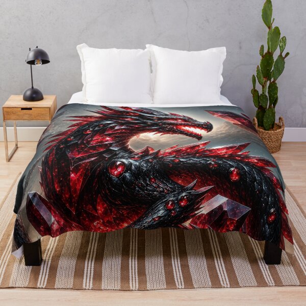 Item preview, Ruby Crystal Dragon – Dark Fantasy Crystal Dragon Design designed and sold by DrakariArt.