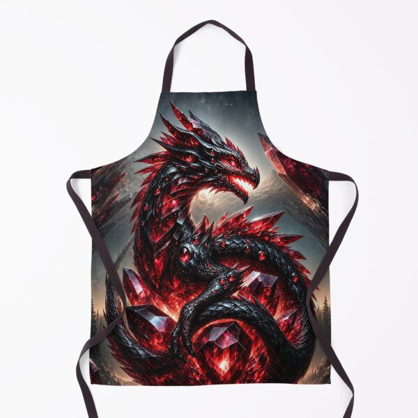 Item preview, Ruby Crystal Dragon – Dark Fantasy Crystal Dragon Design designed and sold by DrakariArt.