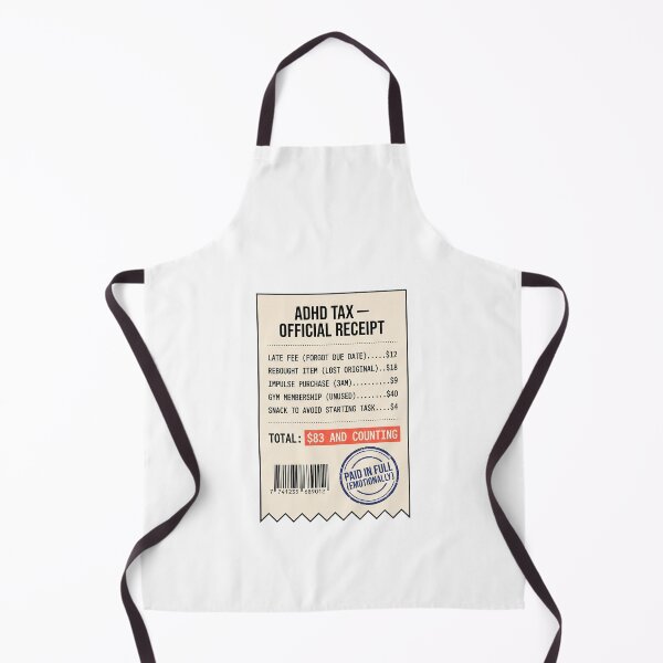 Item preview, ADHD Tax Official Receipt Humor Gift: Eighty Three And Counting designed and sold by Osmose-Studio ⭐⭐⭐⭐⭐.