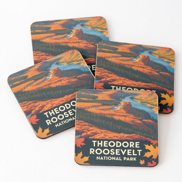 Item preview, Theodore Roosevelt National Park Autumn USA Vintage Travel Tourism designed and sold by TravelersGems.