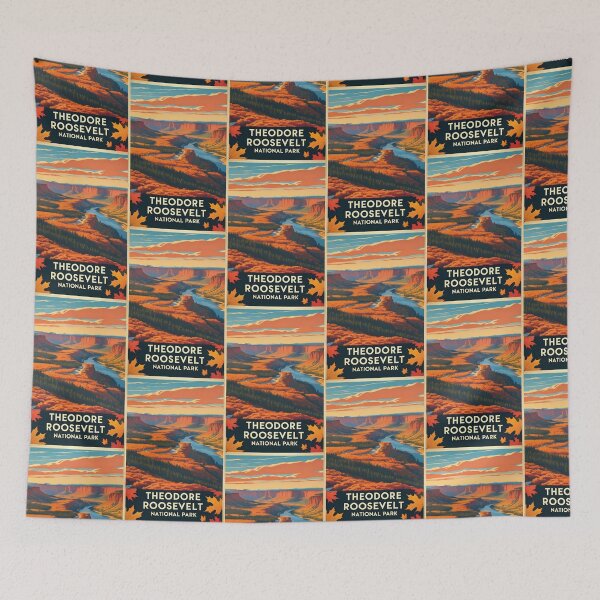Item preview, Theodore Roosevelt National Park Autumn USA Vintage Travel Tourism designed and sold by TravelersGems.