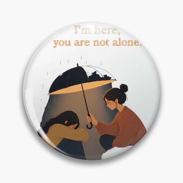 Item preview, Comforting Girl Under Umbrella Rain Support Art designed and sold by DignityLab.