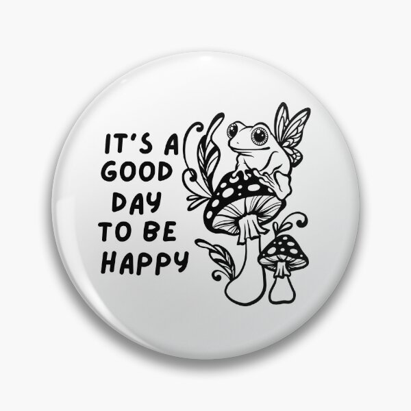 Item preview, It's A Good Day To Be Happy | Fairy Frog on Mushroom | Cottagecore Aesthetic designed and sold by calicocreation.