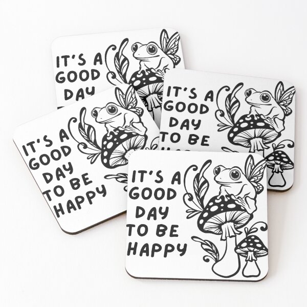 Item preview, It's A Good Day To Be Happy | Fairy Frog on Mushroom | Cottagecore Aesthetic designed and sold by calicocreation.