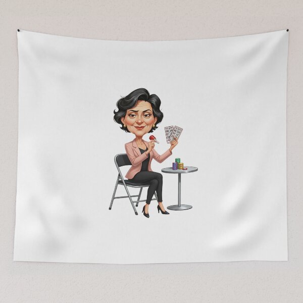 Item preview, Bingo Baddie Gangster Grandma Pink Blazer Illustration   designed and sold by vk09.