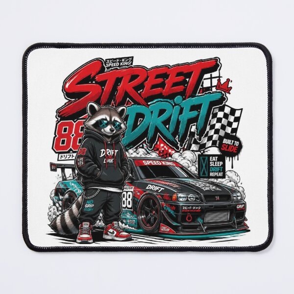 Item preview, STREET DRIFT Graffiti Racing Car Sticker PNG | JDM Streetwear Graphic | Turbo Racing Aesthetic | Retro Drift Car Decal | Urban Speed Art Gift designed and sold by Stylestickers55.