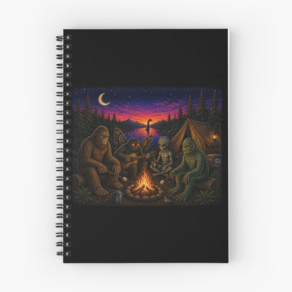 Item preview, Funny Cryptid Camping Shirt Hiking Camp Life Nature Lover Adventure designed and sold by LessIsLoud.
