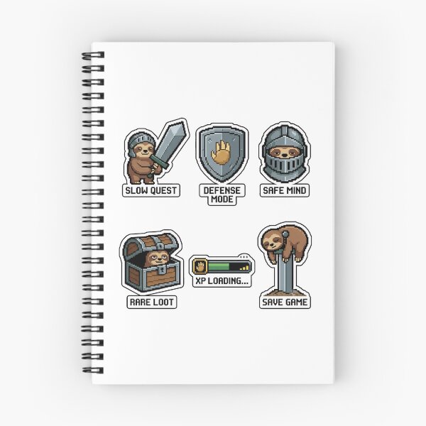Item preview, Vintage Sloth Pixel Sword Sticker Pack - Retro Indie RPG & Quest Puns designed and sold by SimpleP.