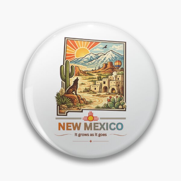 Item preview, New Mexico State Map Wall Art | Vintage Southwest Outline Design | Crescit Eundo | Land of Enchantment Inspired | Retro Travel Poster | USA State Gift designed and sold by Thehatinthecat.