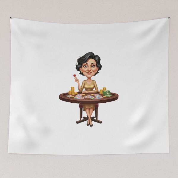 Item preview, Bingo Baddie Gangster Grandma Gold Dress Illustration   designed and sold by vk09.