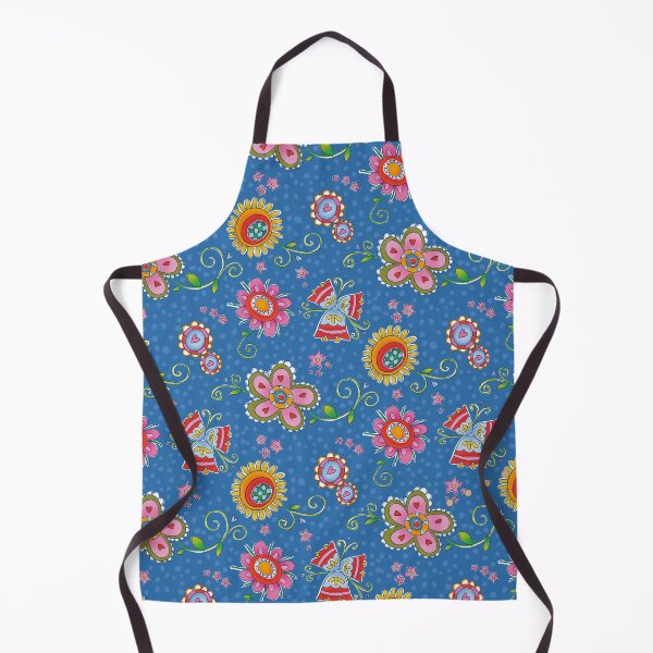 Item preview, Colorful Flowers on blue designed and sold by MissMelsa.