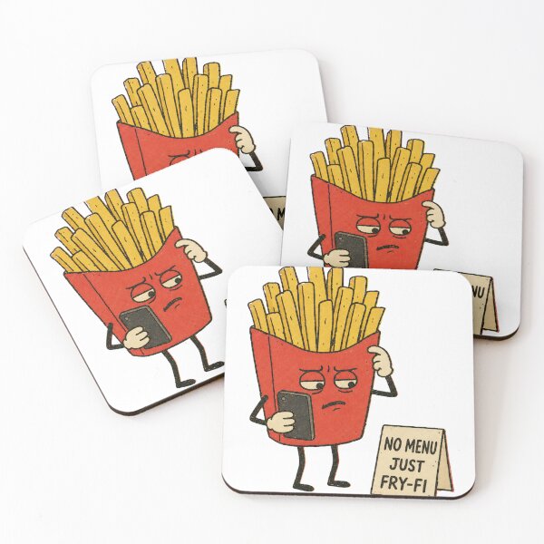 Item preview, No Menu Just Fry-Fi – QR Fries designed and sold by Spenceless Designz.