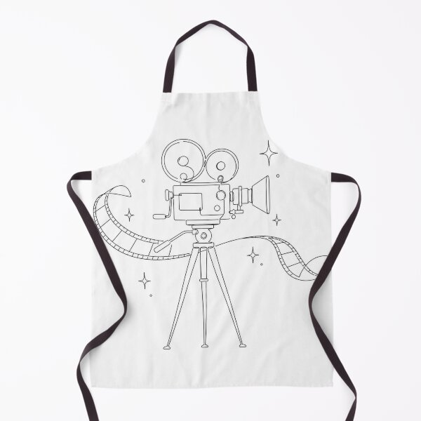Item preview, Vintage Movie Camera Minimal Line Art designed and sold by MWprint.