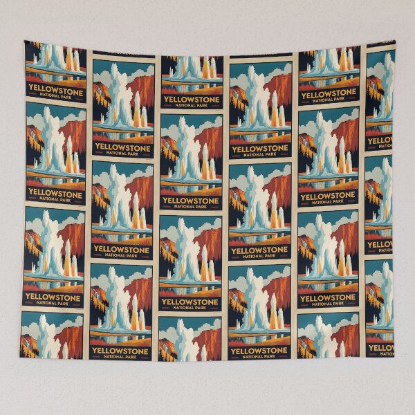 Item preview, Yellowstone National Park Autumn USA Vintage Travel Tourism designed and sold by TravelersGems.