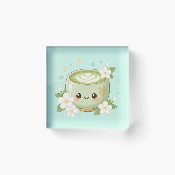 Item preview, Cute Matcha Tea Cup – Peaceful Kawaii Delight minimalist design designed and sold by CosmicQuietStudio.