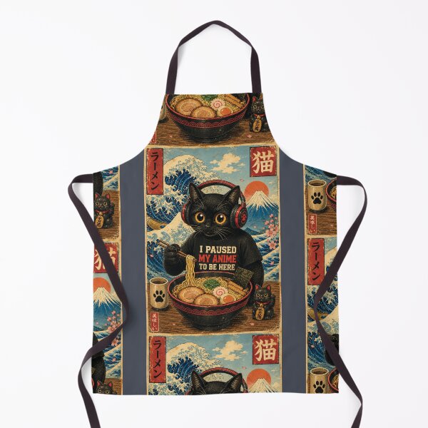 Item preview, Funny Black Cat Ramen Anime Lover Japanese Vintage Gift designed and sold by tronictees.