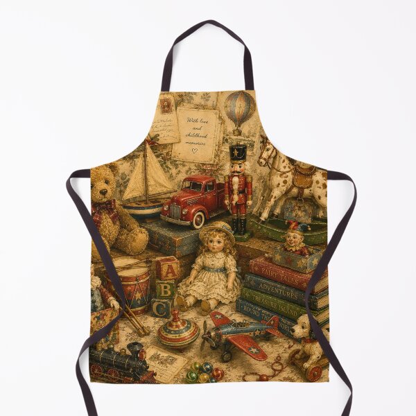 Item preview, Vintage Childhood Toys Collage – Nostalgic Antique Toy Collection & Storybook Memories designed and sold by rimmatv.