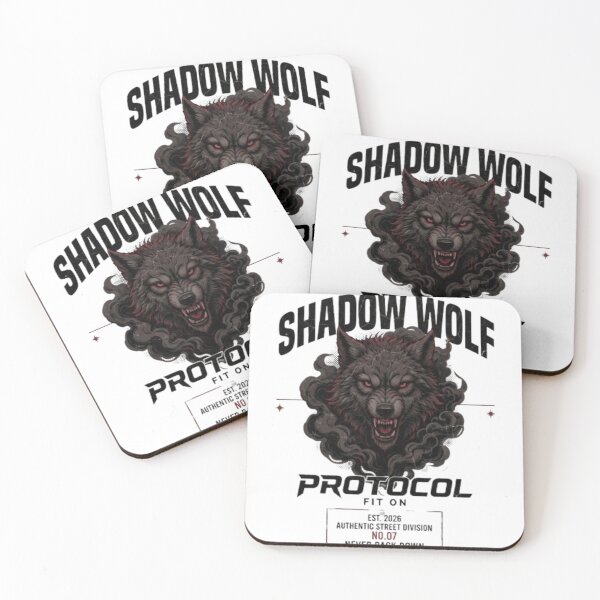 Item preview, Shadow Wolf Protocol | Dark Gothic Wolf Streetwear T-Shirt Design designed and sold by Fit On.