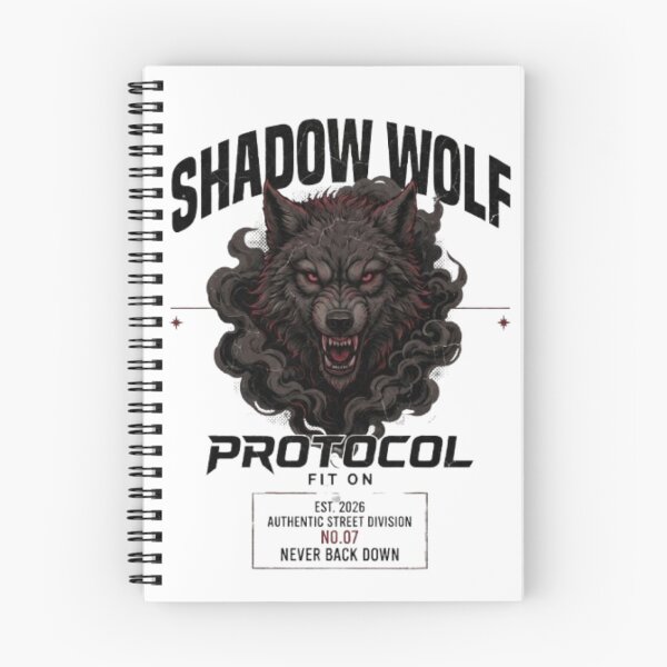 Item preview, Shadow Wolf Protocol | Dark Gothic Wolf Streetwear T-Shirt Design designed and sold by Fit On.