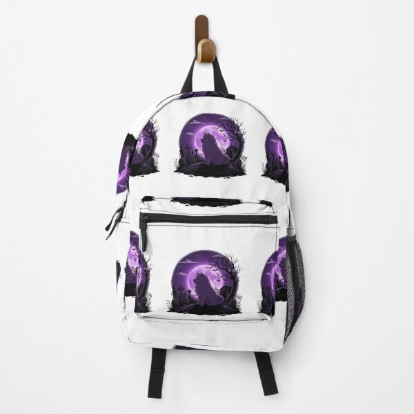 Item preview, Chow chow Halloween at night, purple Moon, cemetery, creepy, spooky designed and sold by Coolparrotgirl.
