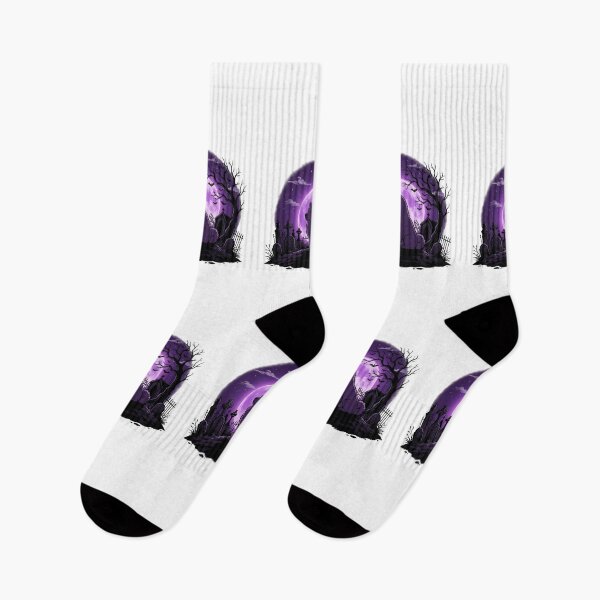 Item preview, Chow chow Halloween at night, purple Moon, cemetery,  creepy, spooky designed and sold by Coolparrotgirl.