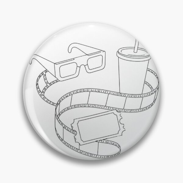 Item preview, Movie Night Cinema Essentials Line Art designed and sold by MWprint.