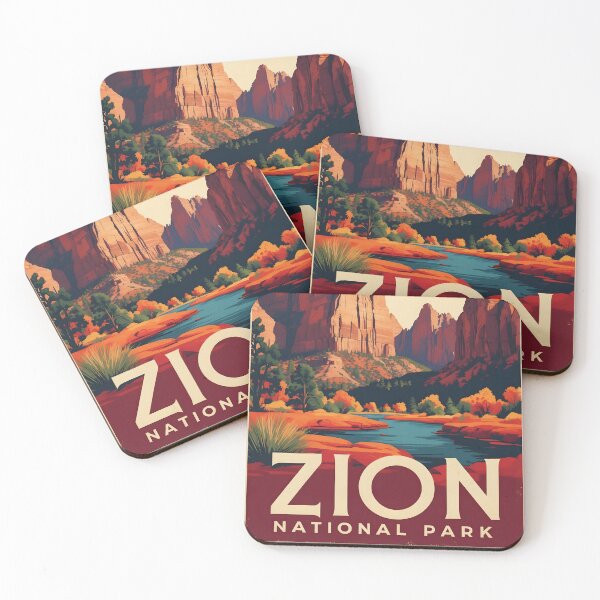 Item preview, Zion National Park Autumn USA Vintage Travel Tourism designed and sold by TravelersGems.