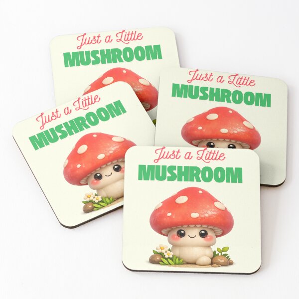 Item preview, Just a Little Mushroom | Cute Kawaii 3D Mushroom Illustration designed and sold by TeeTantra.