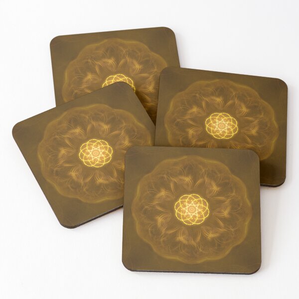 Item preview, Golden Abstract Floral Pattern designed and sold by EsmArtUniverse.