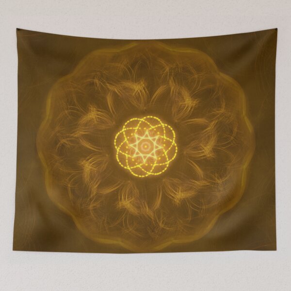 Item preview, Golden Abstract Floral Pattern designed and sold by EsmArtUniverse.
