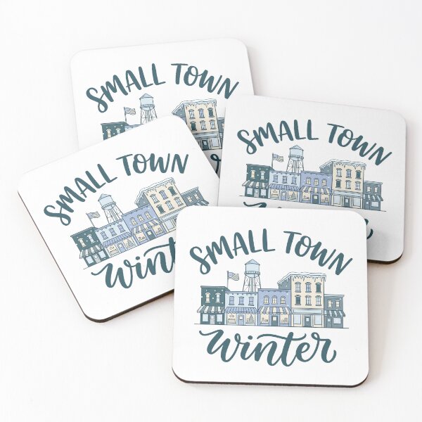 Item preview, Small Town Winter Cozy Christmas Main Street Vintage Holiday T-Shirt designed and sold by StickerNestYou.