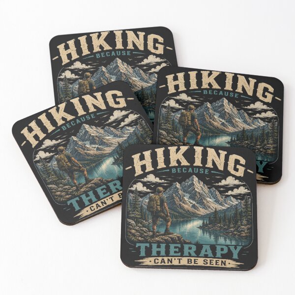 Item preview, Hiking Because Therapy Can’t Be Seen designed and sold by EverclearDesign.