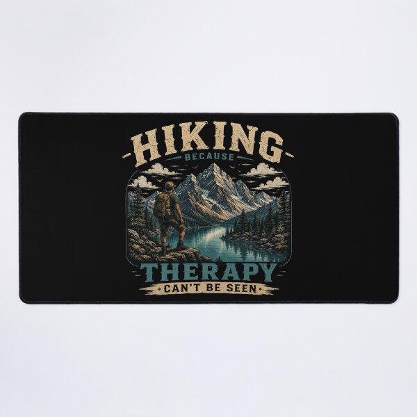 Item preview, Hiking Because Therapy Can’t Be Seen designed and sold by EverclearDesign.