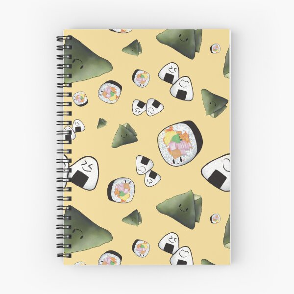 Item preview, Kawaii Cute Kimbap and Onigiri Seamless Pattern Art designed and sold by Designs By Amber.