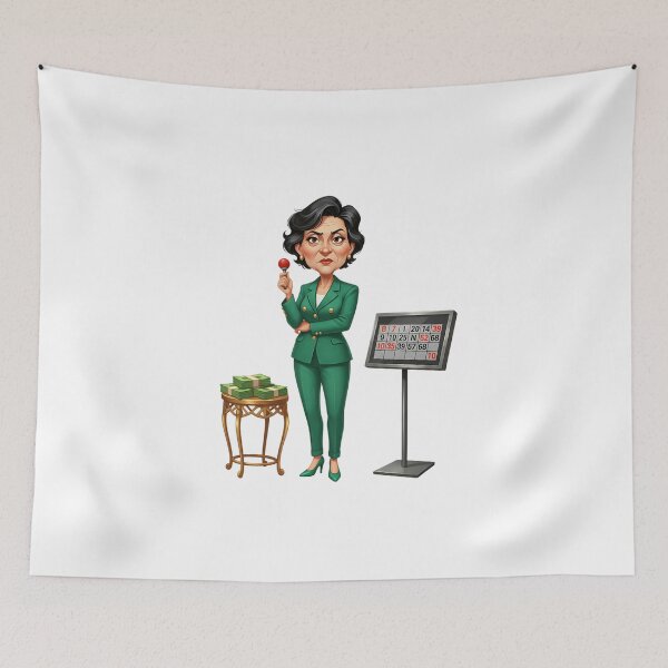 Item preview, Bingo Baddie Gangster Grandma Green Suit Illustration   designed and sold by vk09.