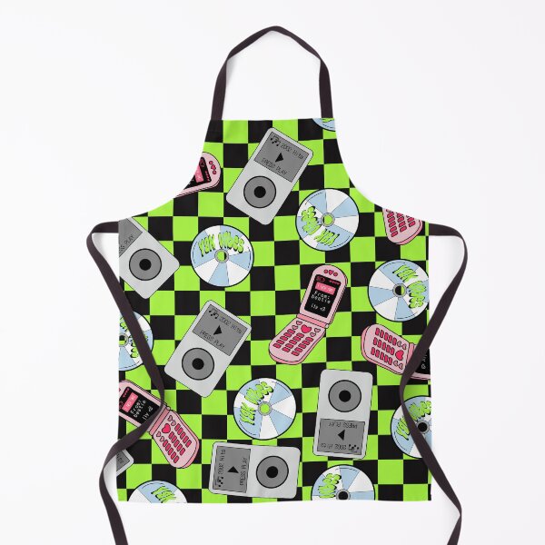 Item preview, Y2K Vibes - lime checkered background designed and sold by RebelCatStudios(RCS).