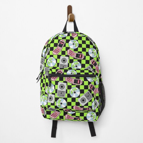 Item preview, Y2K Vibes - lime checkered background designed and sold by RebelCatStudios(RCS).