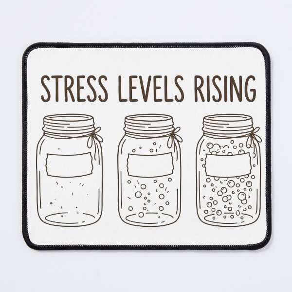 Item preview, Stress Levels Rising Funny Mason Jar Anxiety Humor T-Shirt designed and sold by StickerNestYou.