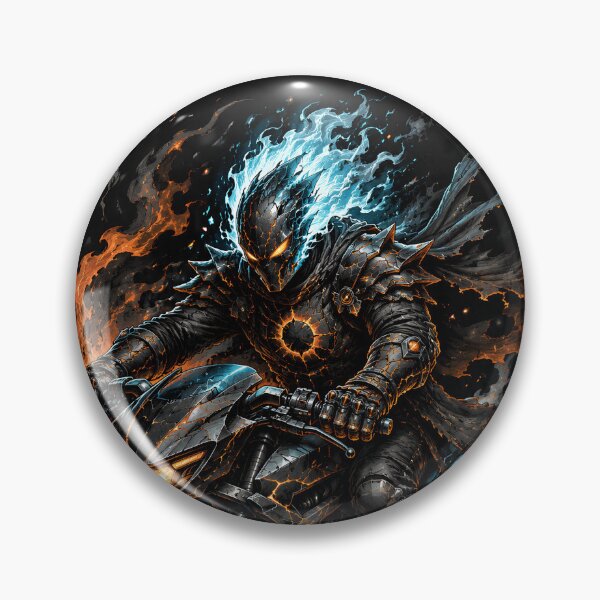 Item preview, Infernal Blue Flame Motorcycle Rider designed and sold by Horizon-Design.