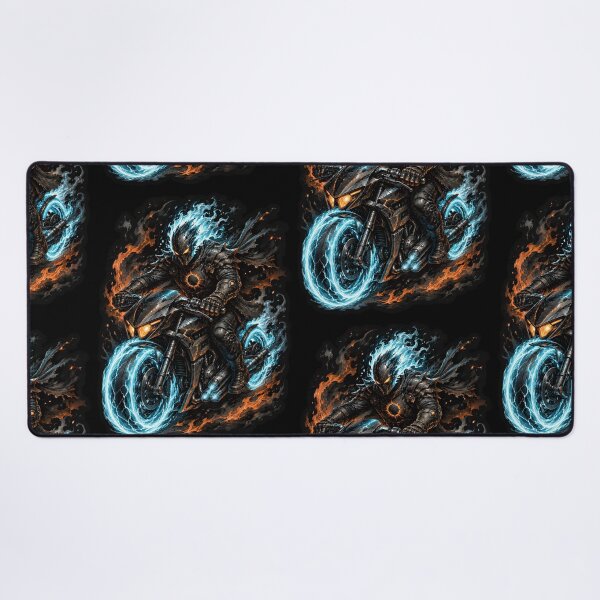 Item preview, Infernal Blue Flame Motorcycle Rider designed and sold by Horizon-Design.