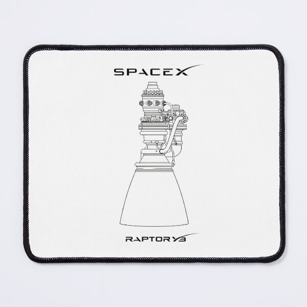 Item preview, SpaceX Raptor V3 Rocket Engine Blueprint | Advanced Methane Space Engine Technical Drawing T-Shirt designed and sold by Dyan4.