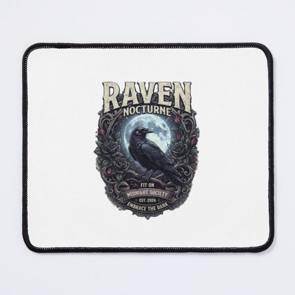 Item preview, Raven Nocturne | Gothic Raven Moon Art designed and sold by Fit On.