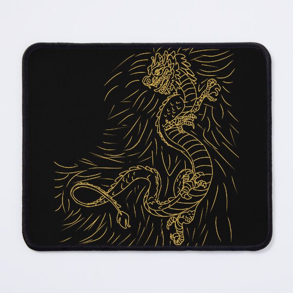 Item preview, Golden Eastern Dragon Line Art | Japanese & Chinese Mythical Dragon Design designed and sold by muhammadkhafidh.