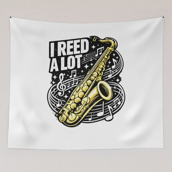 Item preview, I Reed A Lot Funny Saxophone Player Music Pun designed and sold by LiftyGifts.
